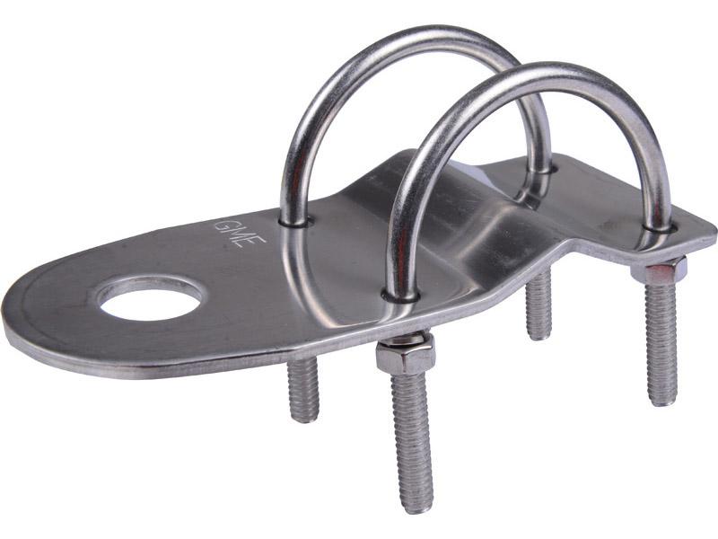 GME Bull Bar Antenna Bracket w/ "U" Bolts Stainless MB408SS