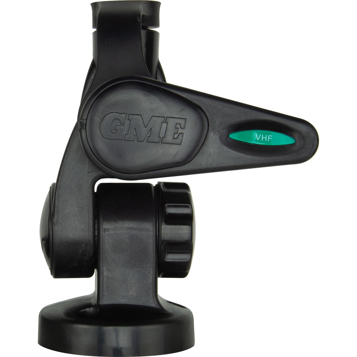 GME Antenna Base Round Double Swivel with lead - Suit AW36xx whips - Black ABL014B