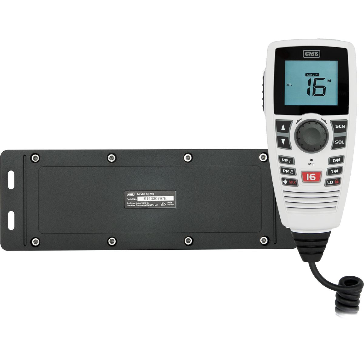 GME Black Box VHF Marine Radio - White GX750W