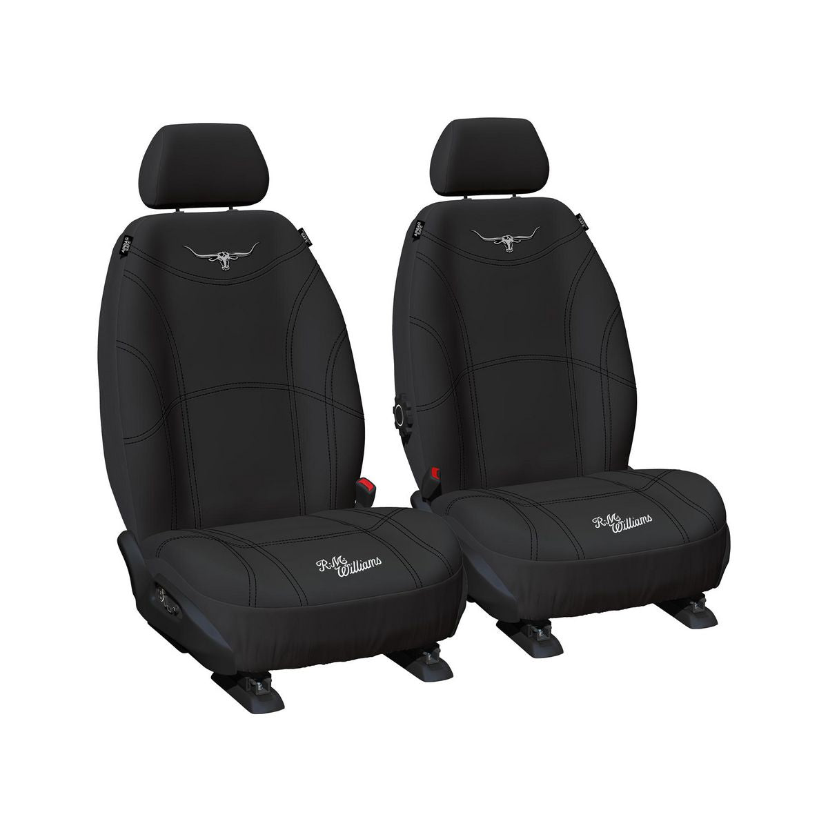 R.M. Williams Front Car Seat Covers Neoprene Black - Pair NPRMWBXBBL30