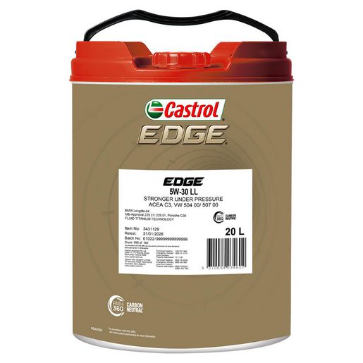 Castrol EDGE 5W-30 LL Engine Oil 20L 3431129