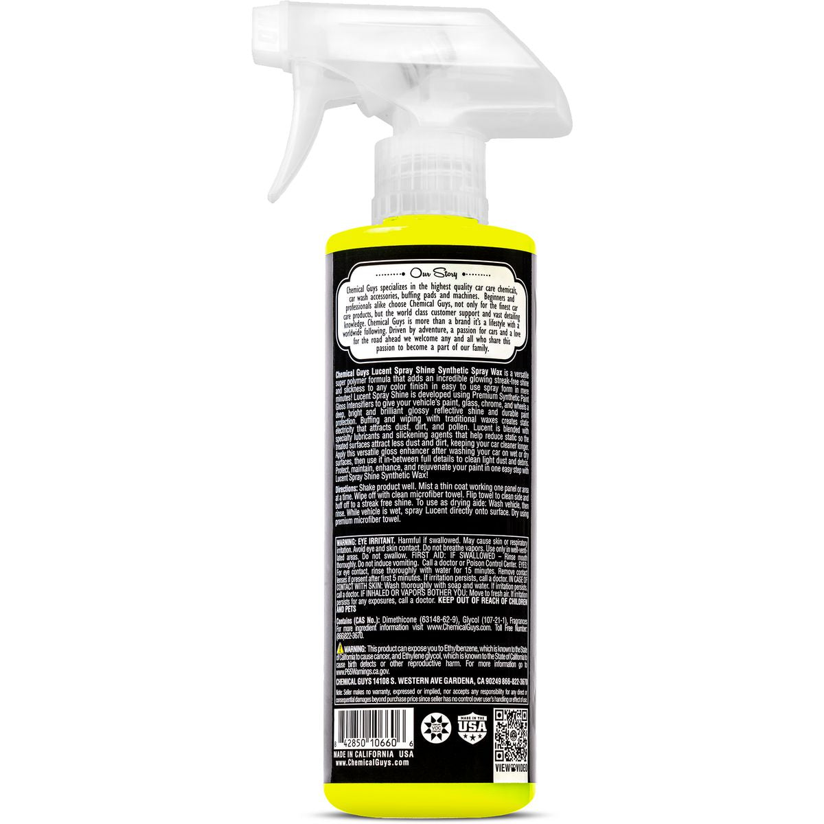 Chemical Guys Lucent Spray Shine Synthetic Spray Wax 473ml WAC23416