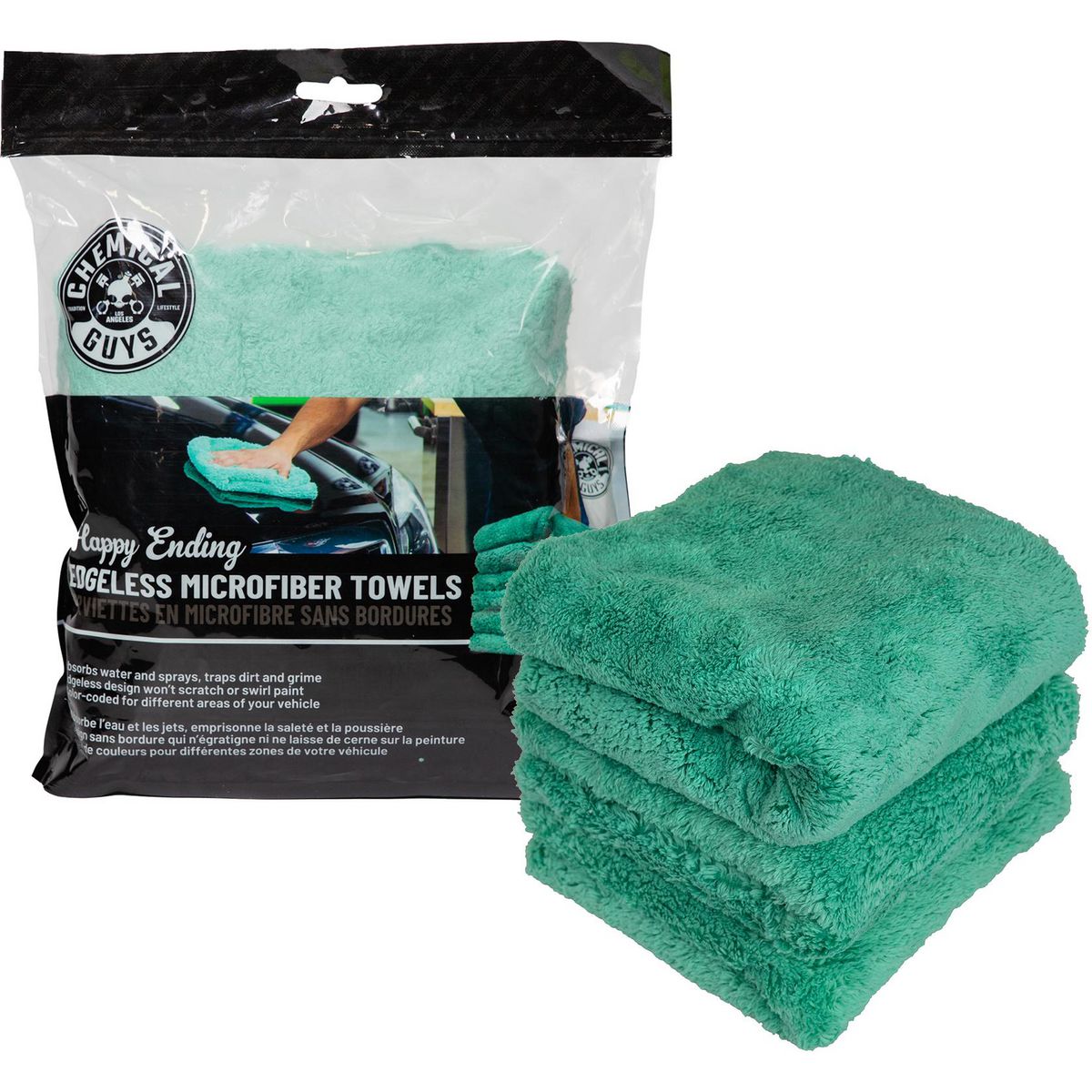 Chemical Guys Happy Ending Ultra Plush Edgeless Microfibre Towel 3Pc MIC34603