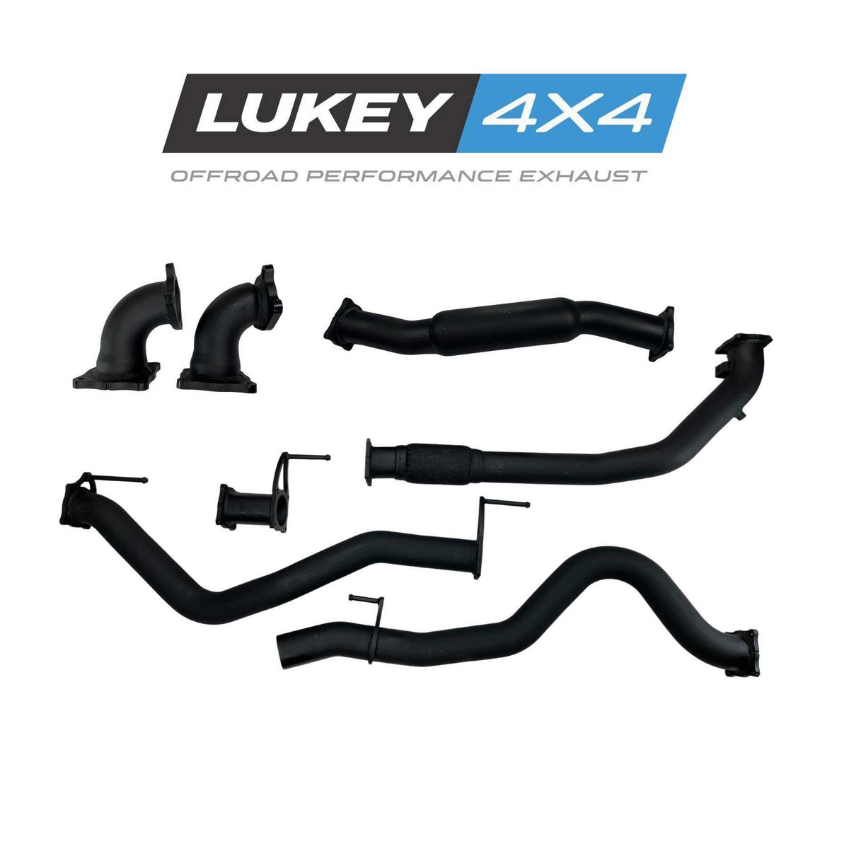 Lukey 4x4 Exhaust System for Holden Colorado (03/2008 - 06/2012), Holden Rodeo (02/2003 - 10/2008), Isuzu D-MAX (01/2007 - 06/2012) with Hotdog LKY-HC-RC-HD