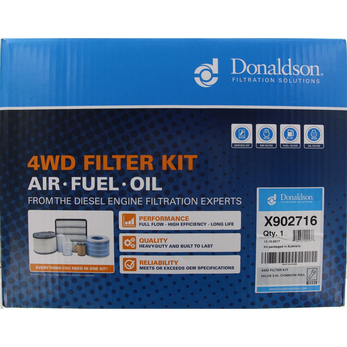Donaldson 4x4 Filter Service Kit X902716