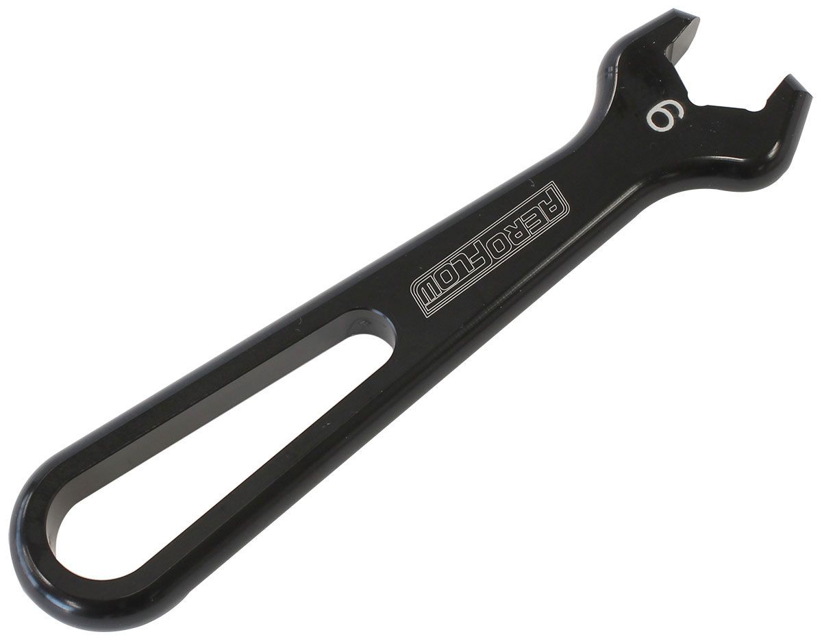 Aeroflow AF98-2255-1-06 Alloy Pro Wrench Single -6AN Black Single -6AN Pro Wrench