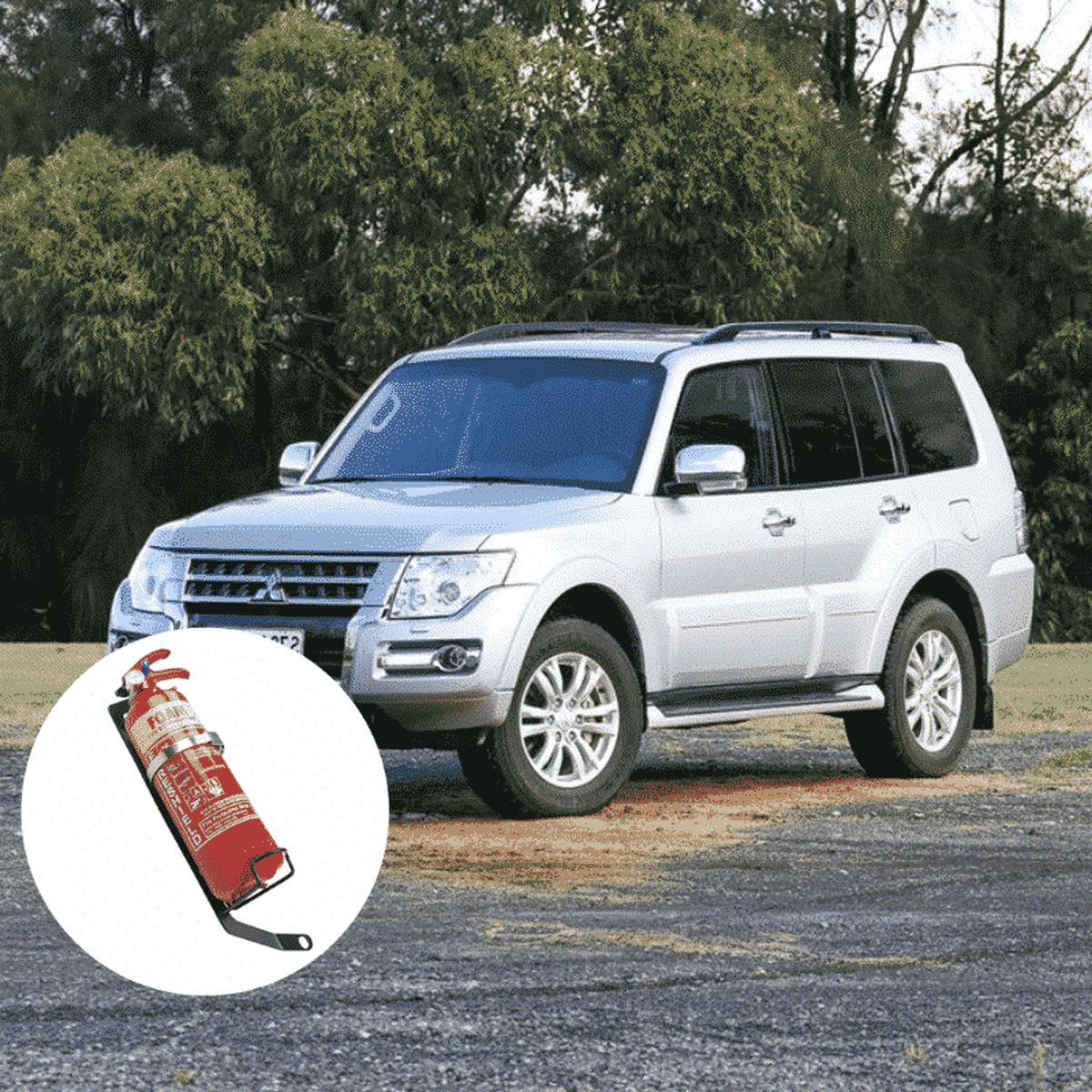 Kap Industries LH Fire Extinguisher Bracket to suit Pajero - KI-PAJ-G3-G4-LHS