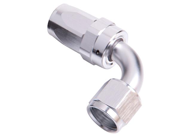 Aeroflow AF103-10S -10AN Swivel Taper 90 Degree Hose End Silver