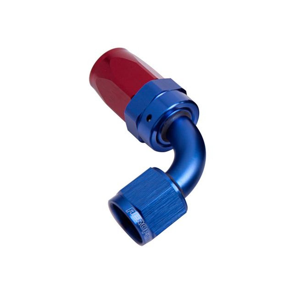 Aeroflow AF103-10 -10AN Swivel Taper 90 Degree Hose End Blue/Red