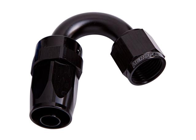 Aeroflow AF105-06BLK -6AN Taper Series 150 Degree Hose End Black AF105-06BLK