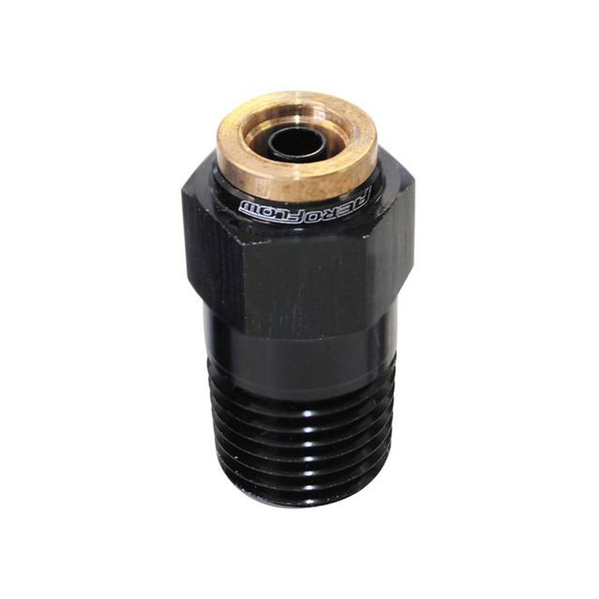 Aeroflow AF121-04BLK 1/4" Npt Straight To 1/4" 120 Series Nylon Black Fitting