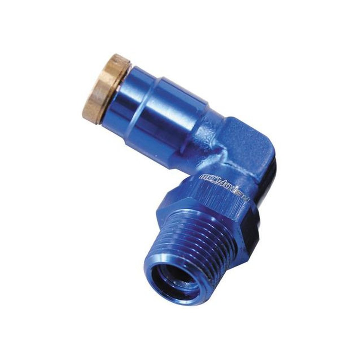 Aeroflow AF123-04-02 1/8" Npt 90Degree To 1/4" 120 Series Nylon Blue Fitting