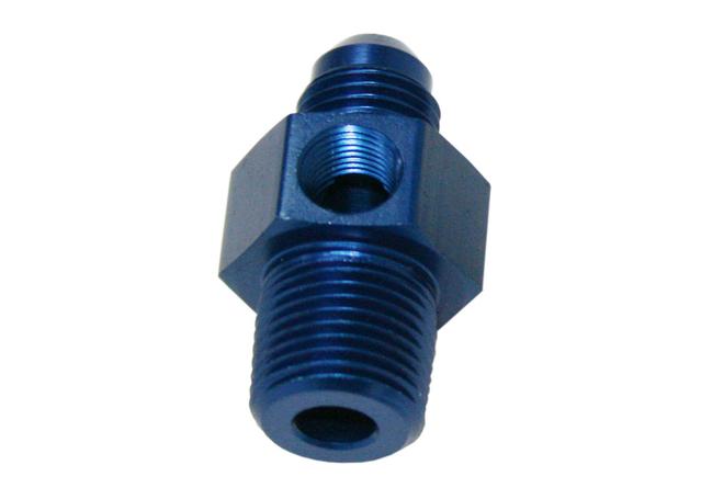 Aeroflow AF139-06-08 Male 3/8"Npt To -6AN 1/8" Port Blue 3/8" To -6AN 1/8" Port