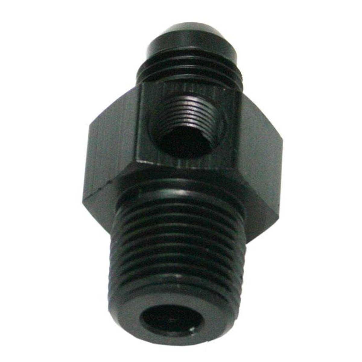 Aeroflow AF139-06-08BLK Male 3/8"Npt To -6AN 1/8" Port Black 3/8" To -6AN 1/8" Port