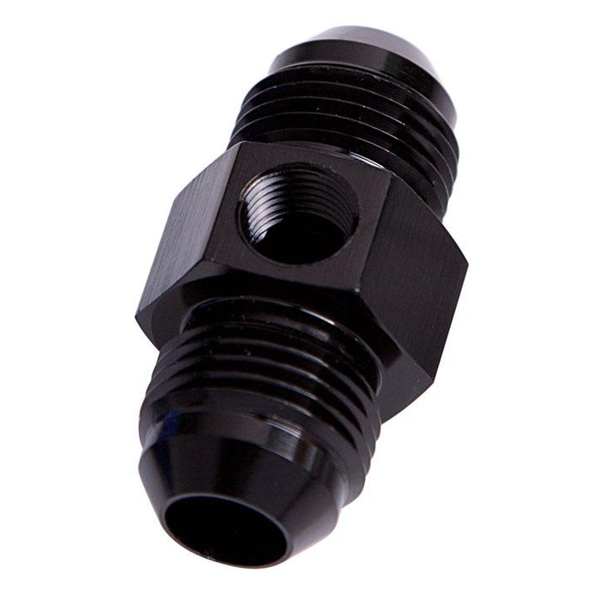 Aeroflow AF141-06BLK Straight Male - Male -6AN Black With 1/8" Npt Port