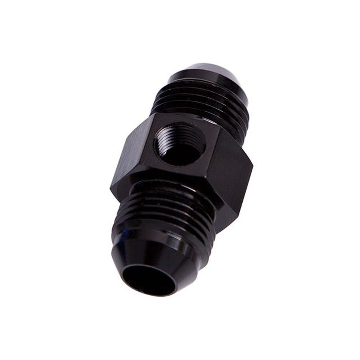 Aeroflow AF141-16BLK Straight Male - Male -16AN Black With 1/8" Npt Port