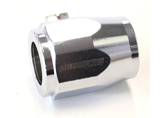 Aeroflow AF150-06CH Hex Hose Finisher 15mm ID Chrome 5/8" ID Clamp