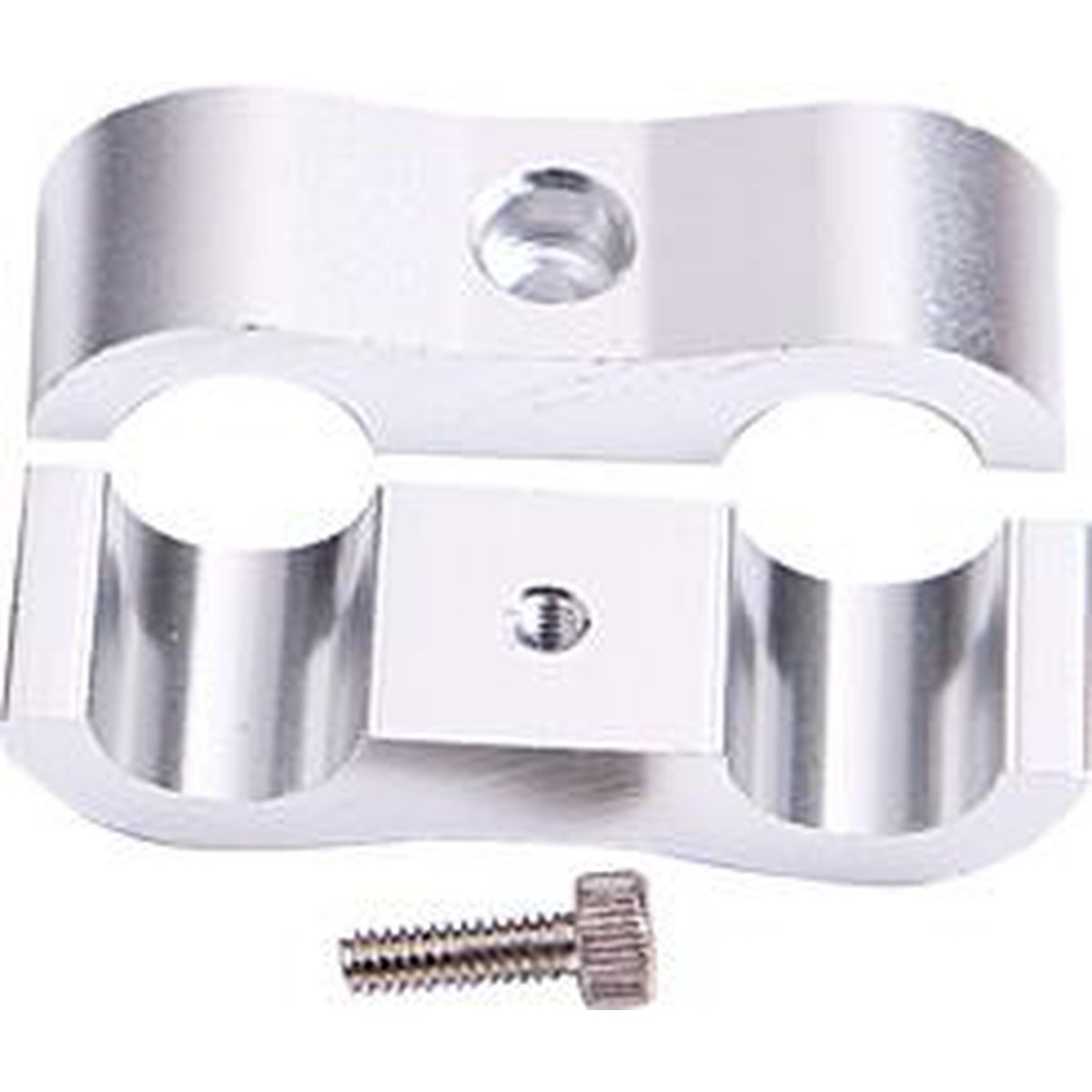 Aeroflow AF156-10S Billet Dual Hose Seperator Silver 15.8mm ID or 5/8" ID