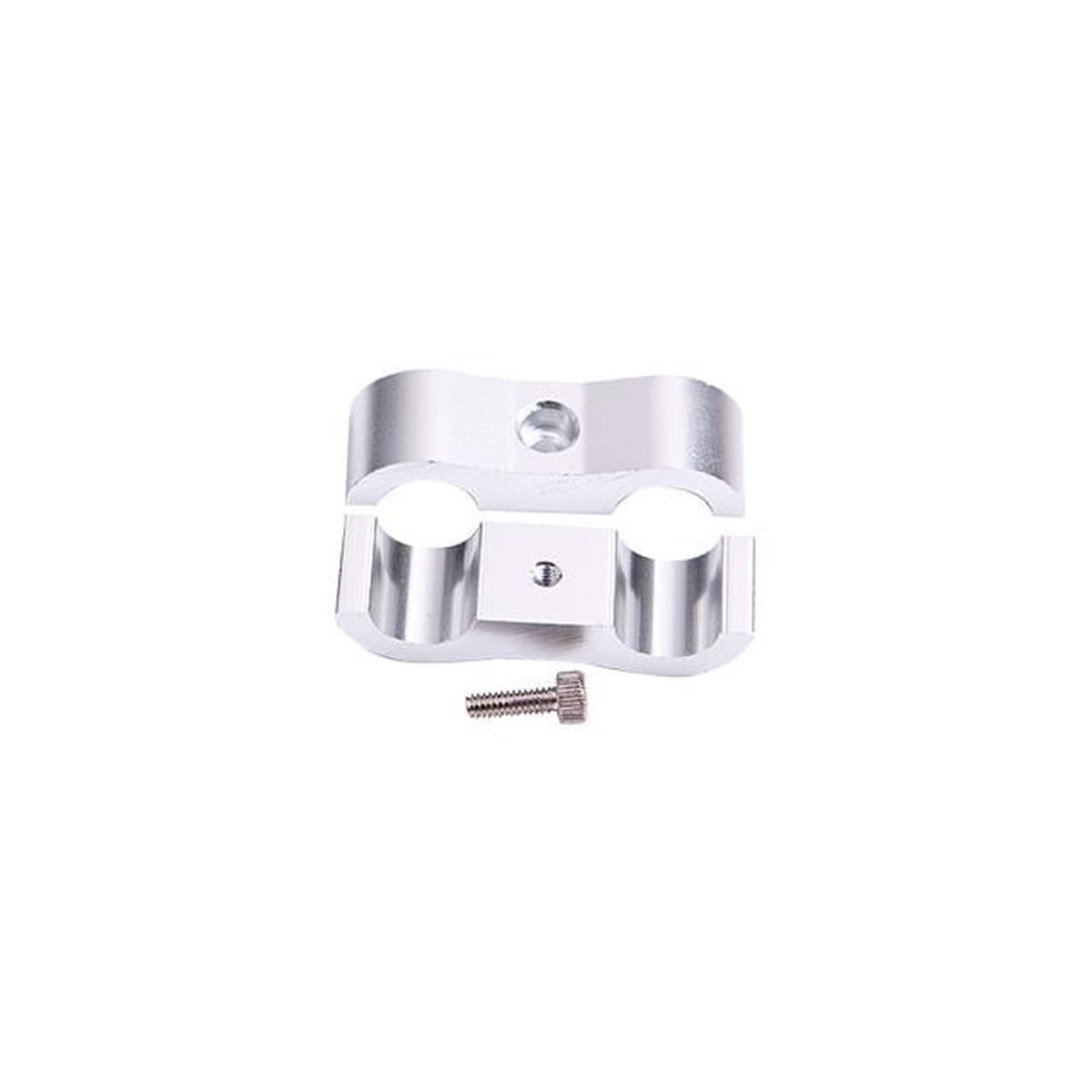 Aeroflow AF156-12S Billet Dual Hose Seperator Silver 19mm ID or 3/4" ID
