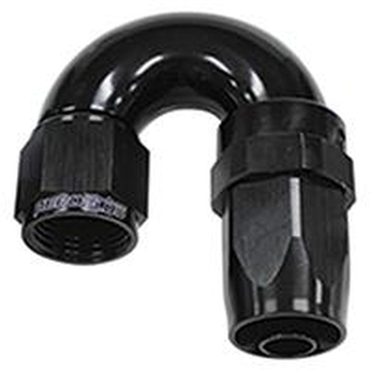 Aeroflow AF159-06BLK 180 Deg Hose End -06AN Black Full Flow Taper Style AF159-06BLK
