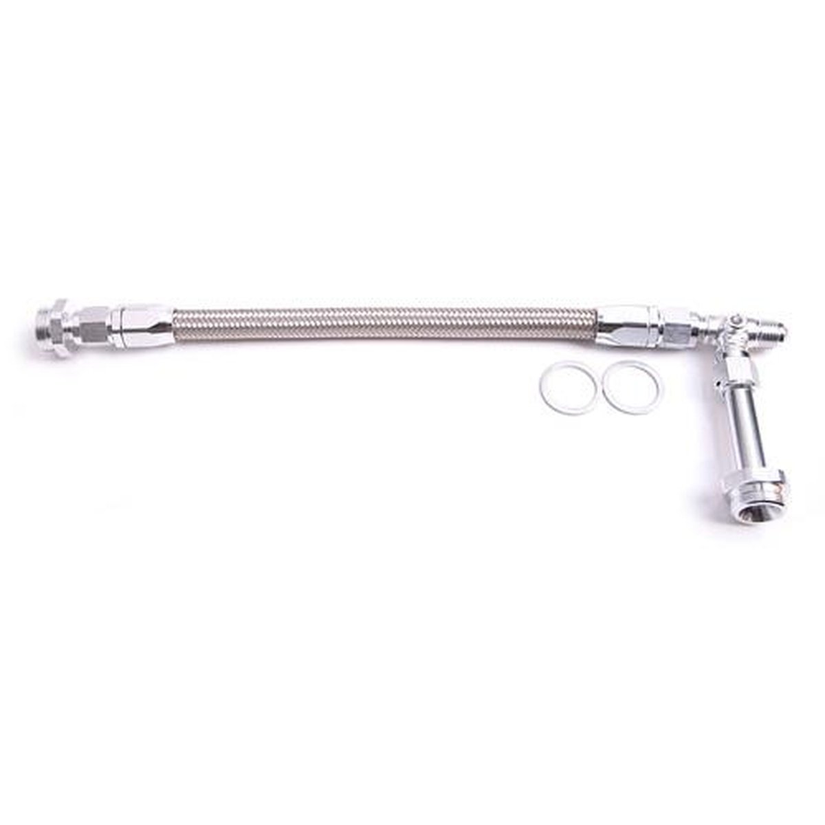 Aeroflow AF160-06S Holley Dual Inlet Rail -6AN Silver Suits 1-2 Meterin Blocks