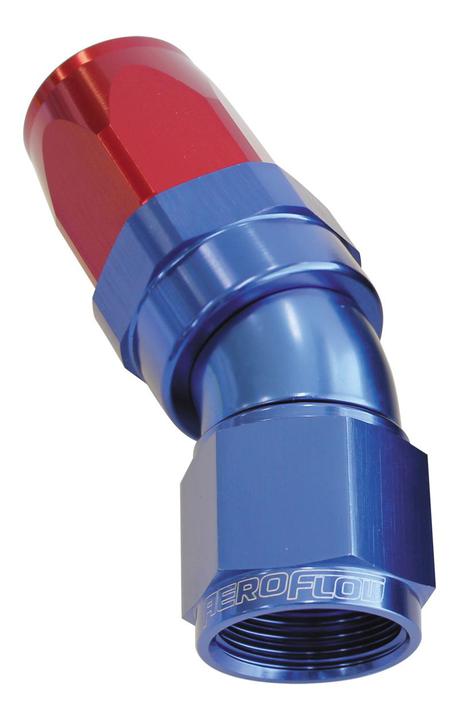 Aeroflow AF197-10 30 Deg Hose End -10AN Blue Full Flow Taper Style AF197-10