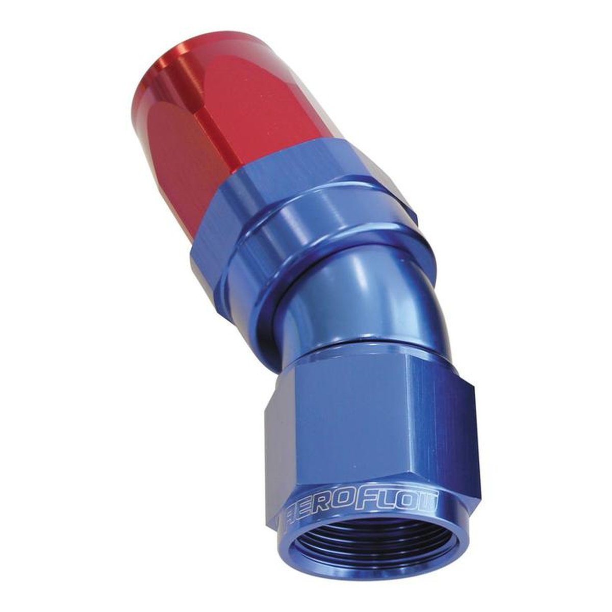 Aeroflow AF197-08 30 Deg Hose End -08AN Blue Full Flow Taper Style AF197-08