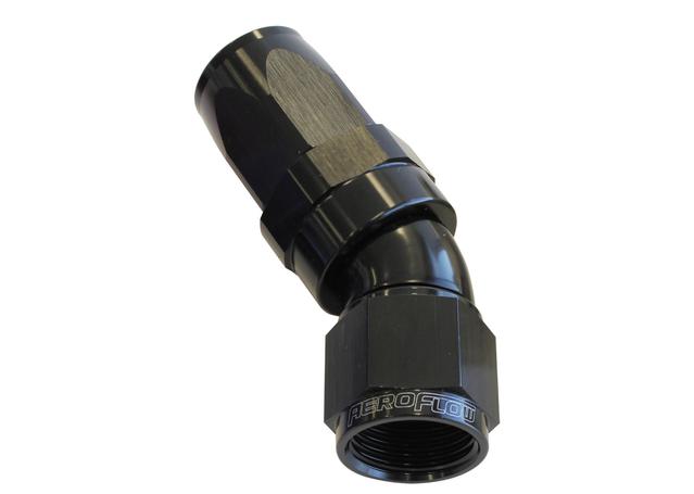 Aeroflow AF197-10BLK 30 Deg Hose End -10AN Black Full Flow Taper Style AF197-10BLK