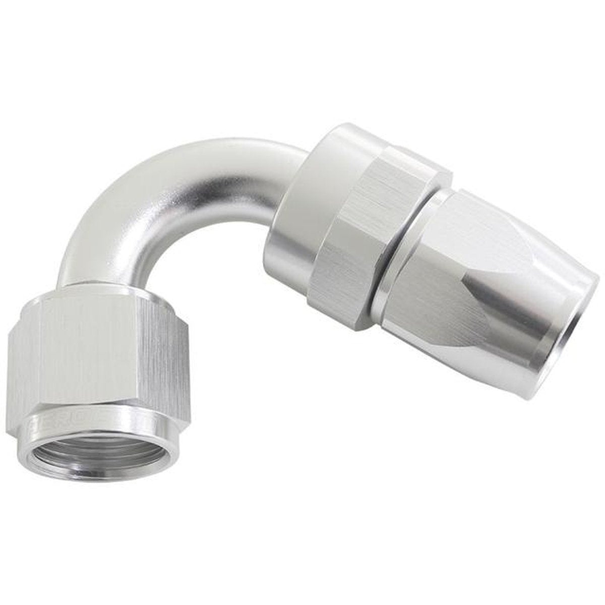 Aeroflow AF204-06DS Alloy 120 Deg Hose End -6AN Silver Full Swivel Suits Teflon AF204-06DS