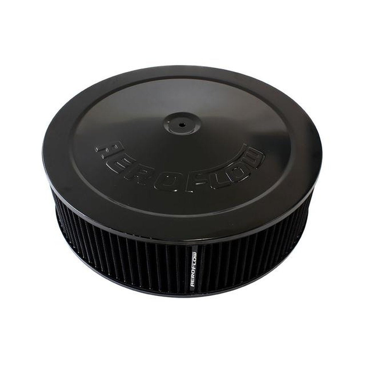 Aeroflow AF2251-1290 14" X 4" Air Cleaner Assy 5-1/8" Dropbase Black, Cotton
