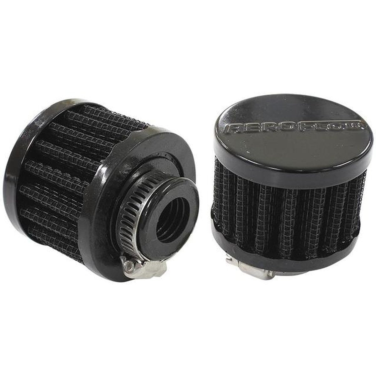 Aeroflow AF2271-1340 5/8" Univ Clamp On Filter 2" O.D,1-1/2" H,Black Top