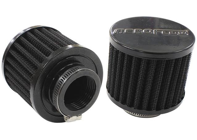 Aeroflow AF2271-1460 1-1/2" Univ Clamp On Filter 3" O.D,2-1/2" H, Black Top