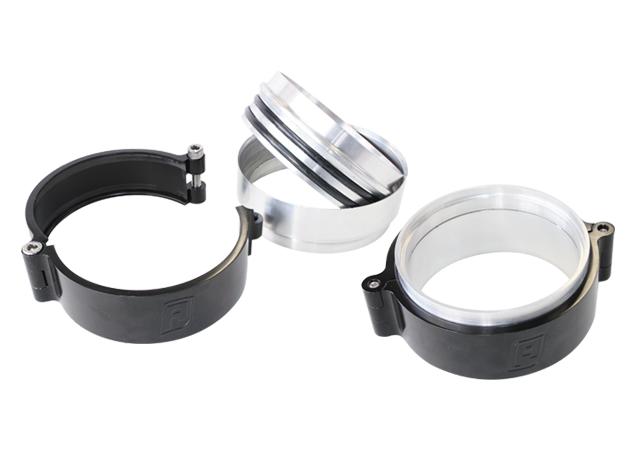 Aeroflow AF25-3500BLK 3.5" Billet Intercooler Clamp Quick Connect Black