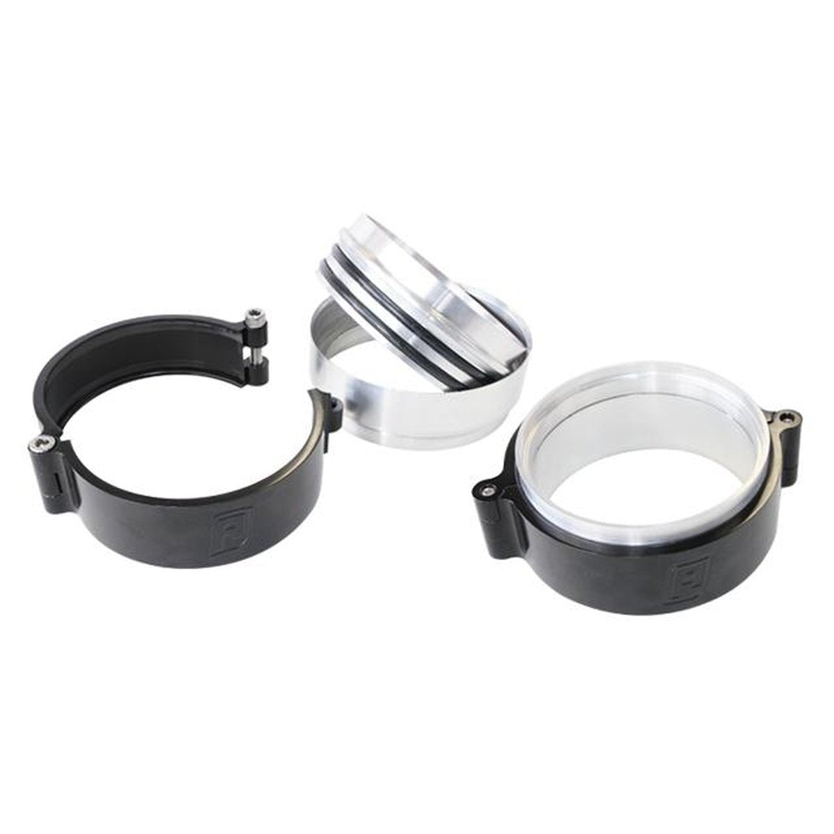 Aeroflow AF25-4000BLK 4.0" Billet Intercooler Clamp Quick Connect Black