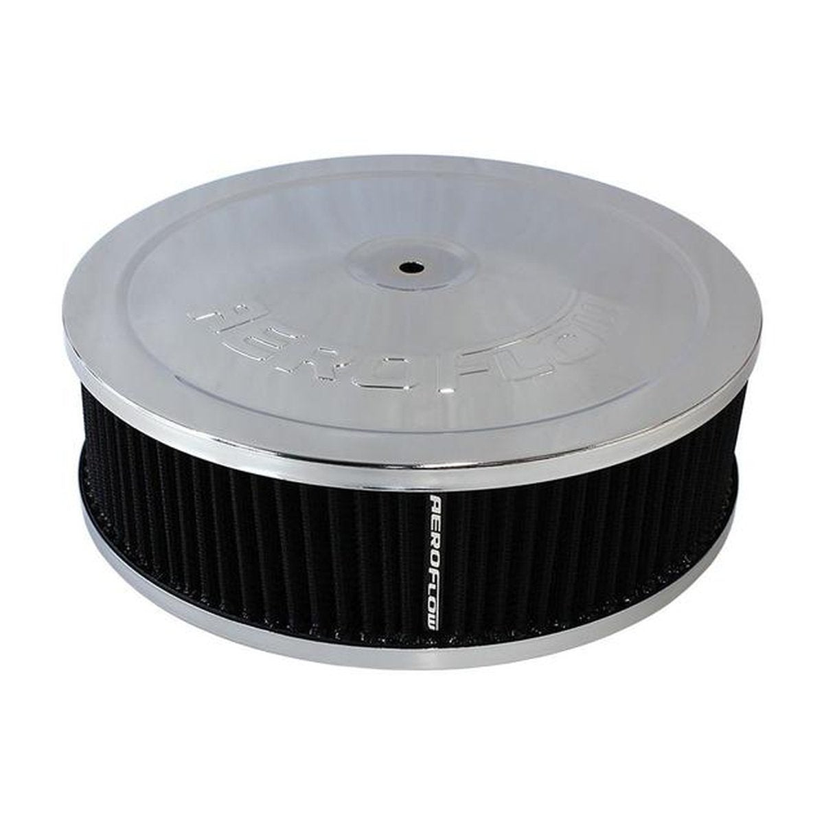Aeroflow AF2851-1120 9" X 2-3/4" Air Cleaner Assy 5-1/8" Neck, Chrome, Cotton