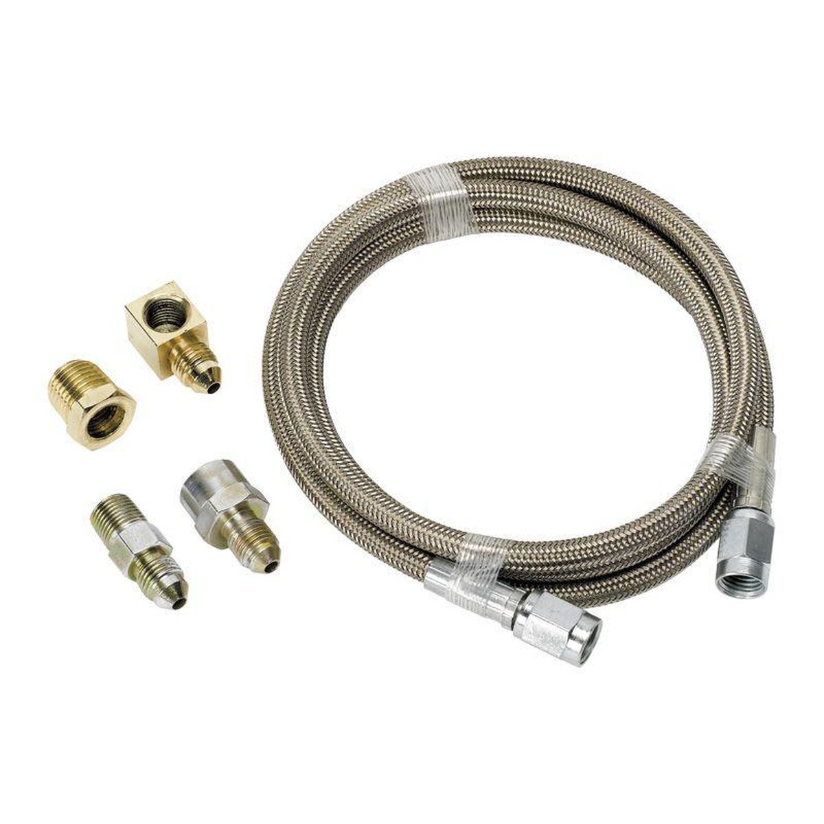 Aeroflow AF30-4006 -4AN X 6Ft Braided SS Line Kitwith Fittings Included