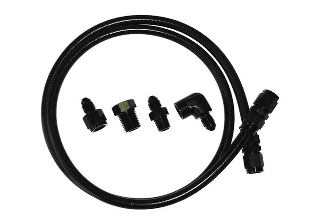 Aeroflow AF30-4006BLK -4AN X 6Ft Black Braided Line Kit With Fittings Included