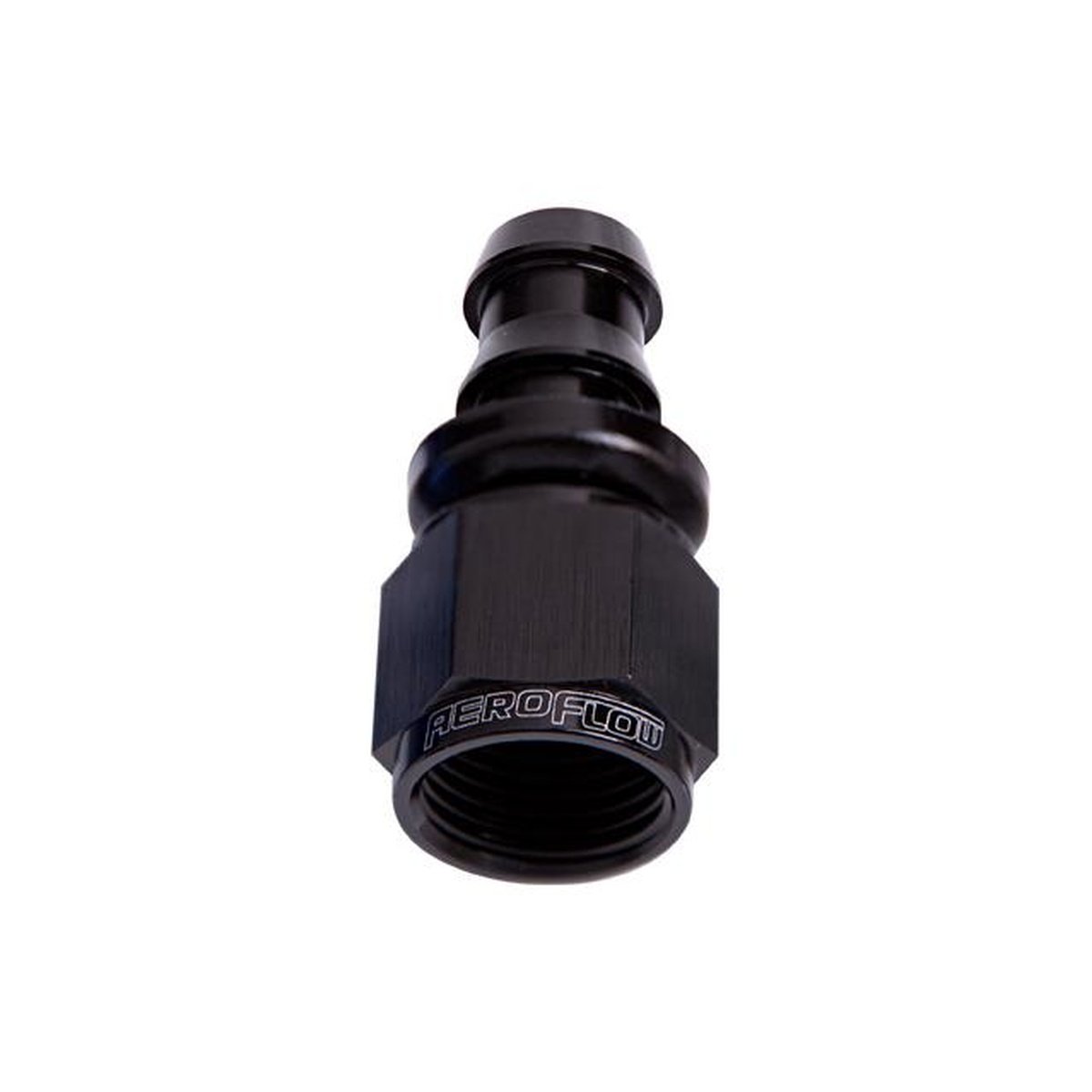 Aeroflow AF401-04BLK Straight Push Lock End -4AN Black No Clamp Required AF401-04BLK