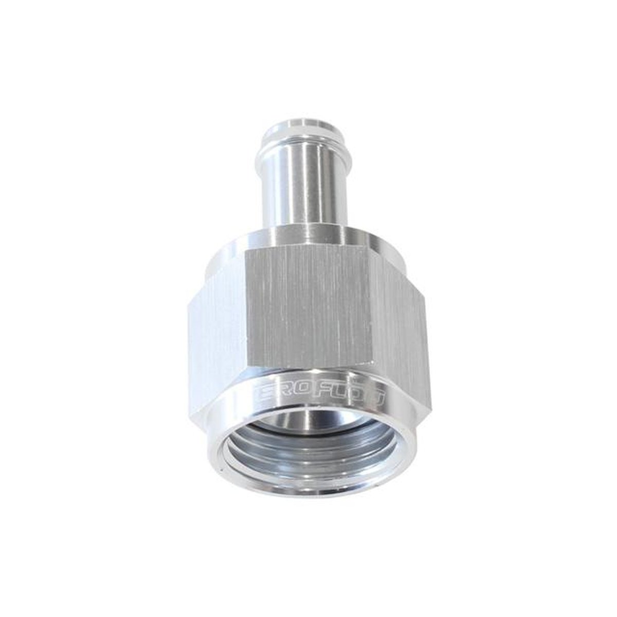 Aeroflow AF411-08-06S Female -8AN To 3/8" Barb Silver With Tube Nut