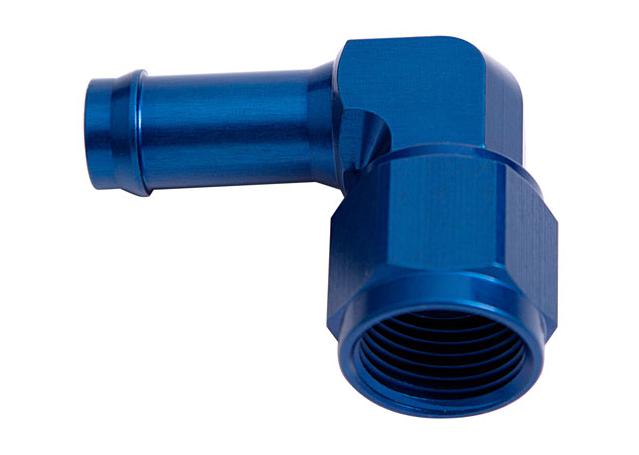 Aeroflow AF413-08 Female -8AN 90Deg To 1/2" Barb Blue Swivel Nut