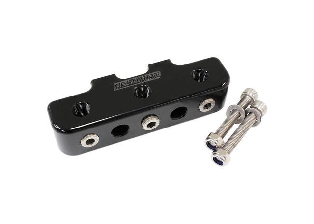 Aeroflow Pressure Sensor Block X9 1/8" NPT Black