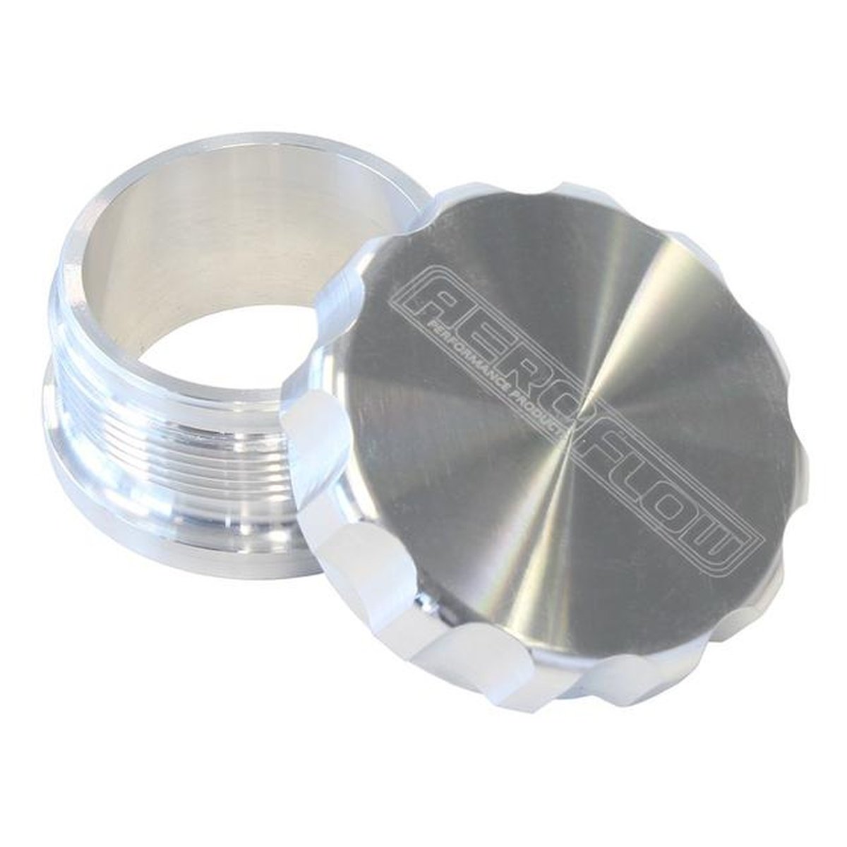 Aeroflow AF460-32 2" Alum Weld Bung And Cap Raw Alloy Finish