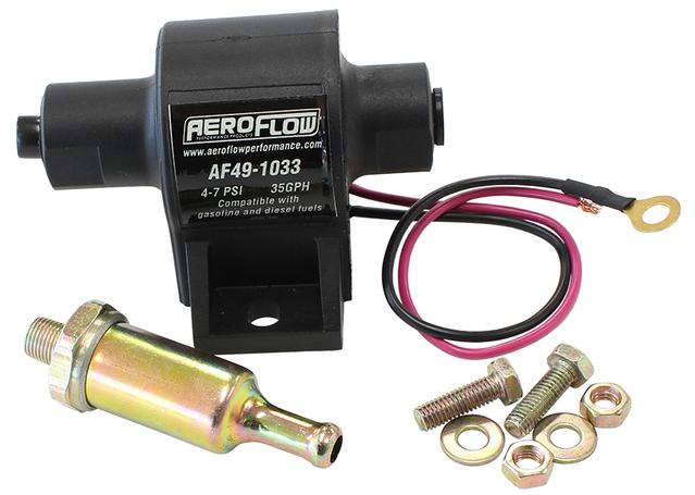 Aeroflow AF49-1033 4 - 7 PSI 35 Gph Inline Fuel Pump 1/8" Npt Inlet With 5/16" Out