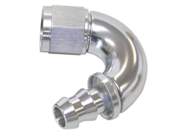 Aeroflow AF515-08S -8AN 150 Silver Full Flow Push Lock AF515-08S