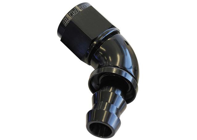 Aeroflow AF518-08BLK -8AN 60 Black Full Flow Push Lock AF518-08BLK