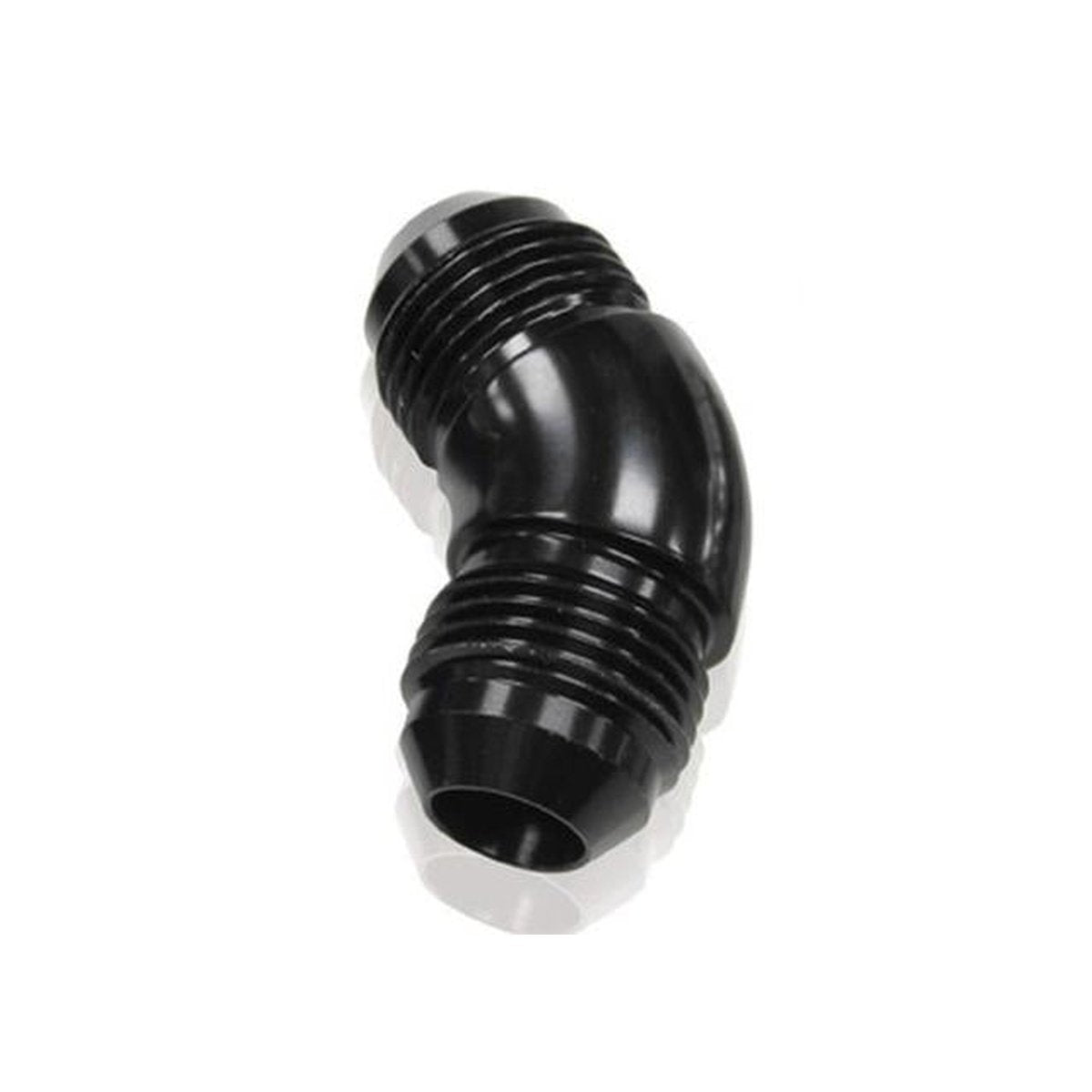 Aeroflow AF527-06BLK -6AN 45 Deg Male Flare Union Black Full Flow No Restriction AF527-06BLK