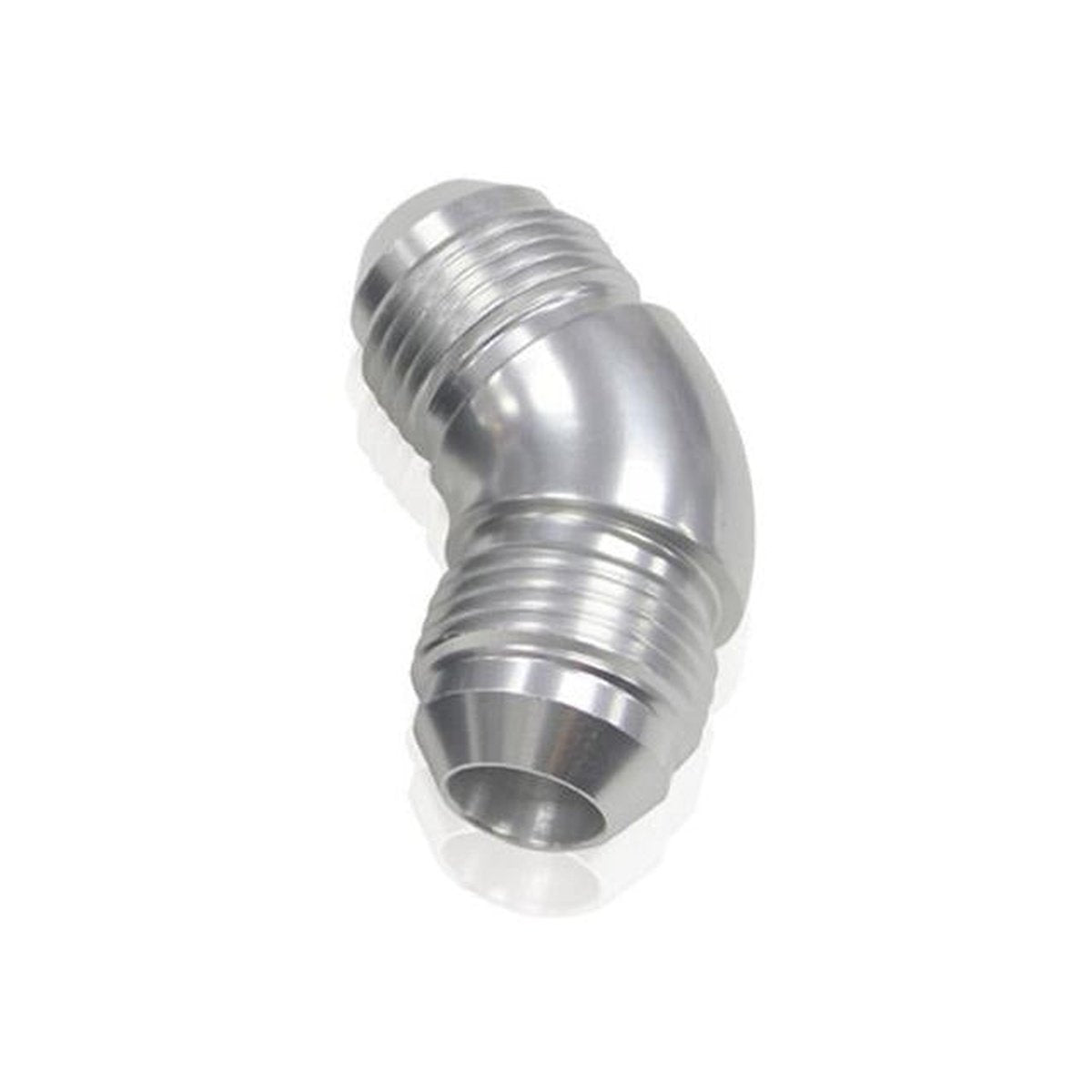 Aeroflow AF527-06S -6AN 45 Deg Male Flare Union Silver Full Flow No Restrictio AF527-06S