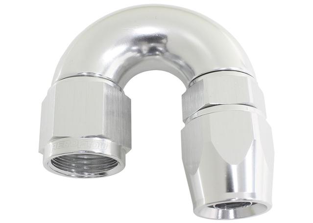 Aeroflow AF576-12DS 180 Deg -12AN Full Flow Teflon Hose End Silver 1 Piece Fullfl AF576-12DS