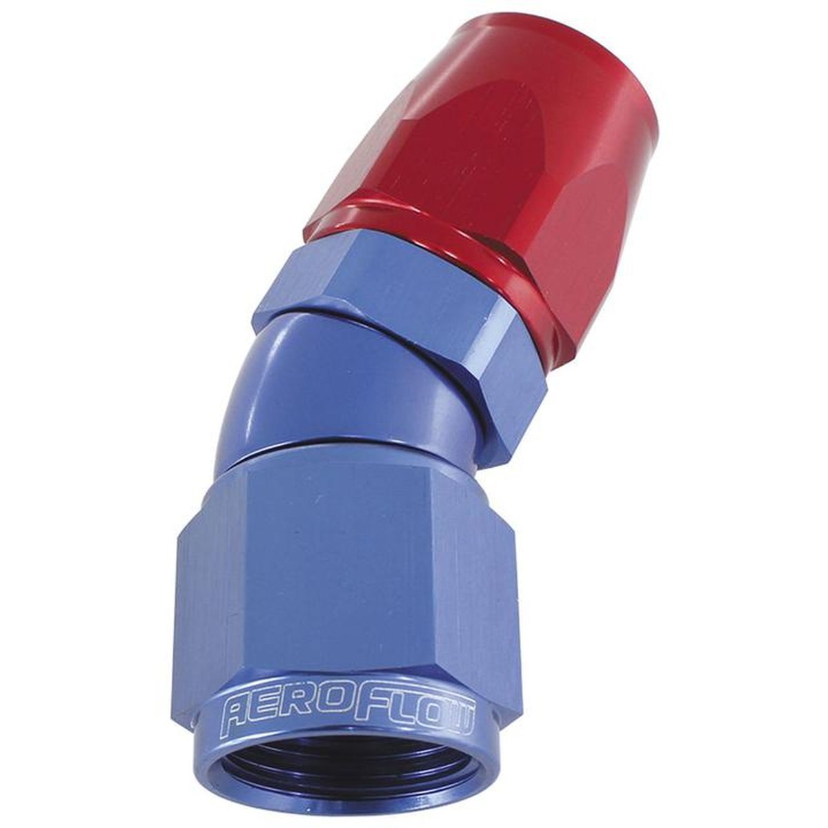 Aeroflow AF577-08D 30 Deg -8AN Full Flow Teflon Hose End Blue 1 Piece FullFlow AF577-08D