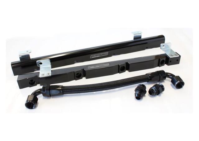 Aeroflow AF64-2008BLK Fuel Rail Kit Black Fits Holden 5L EFI